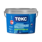 Краска для стен и потолков Текс Профи, влагостойкая, база A, белая, 1,8 л